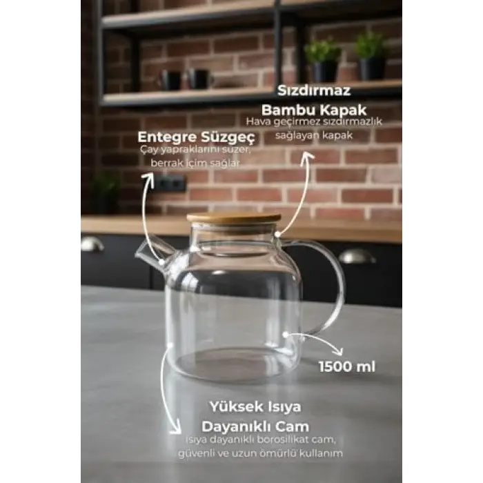 Taric, Cam Demlik 1500 ml