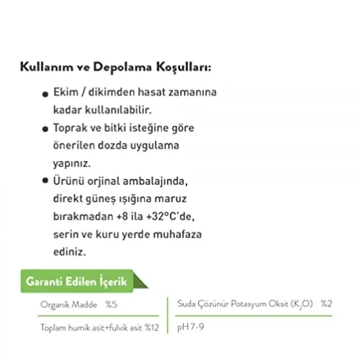 Tarım Sıvı Humik Asit 20 L