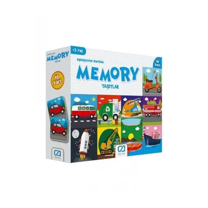 Taşıtlar temalı memory eşleştirme oyunu