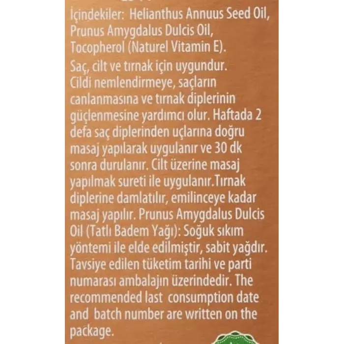Tatlı Badem Yağı, 50 ml