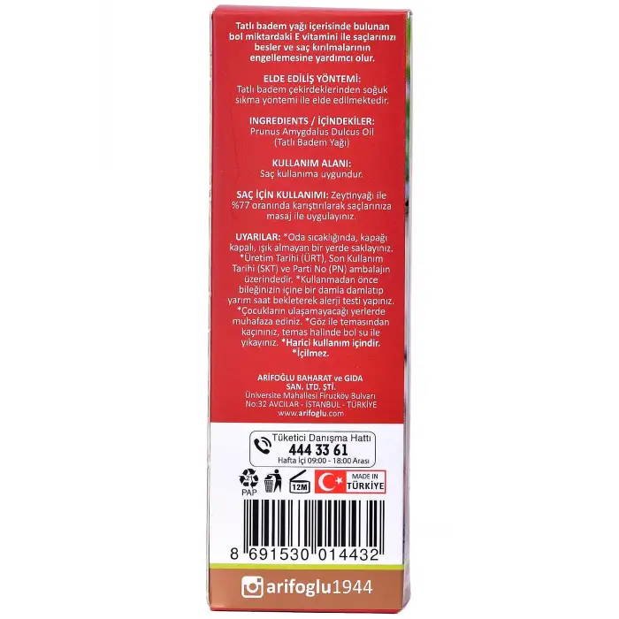 Tatlı Badem Yağı 50 ml