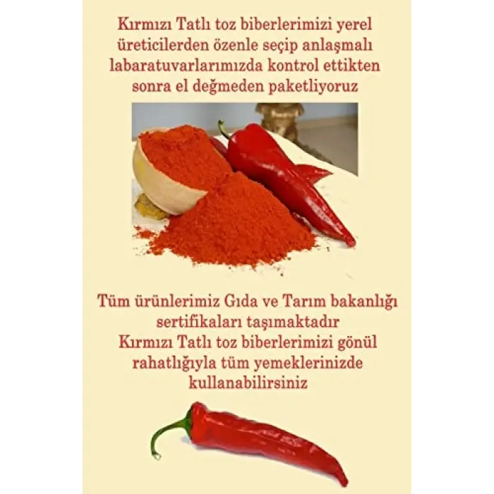 Tatlı Toz Kırmızı Biber 500 g