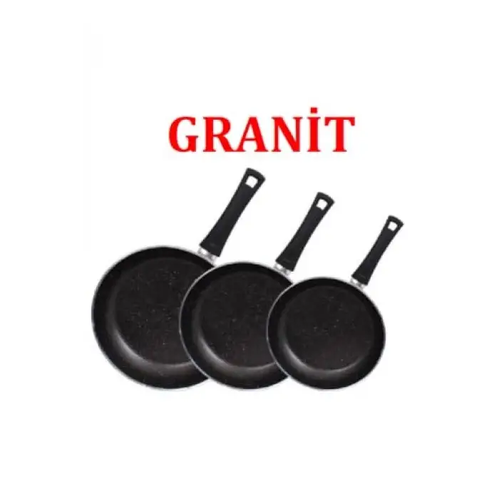 Tava, 3lü Granit Seti 18-22-26 Cm