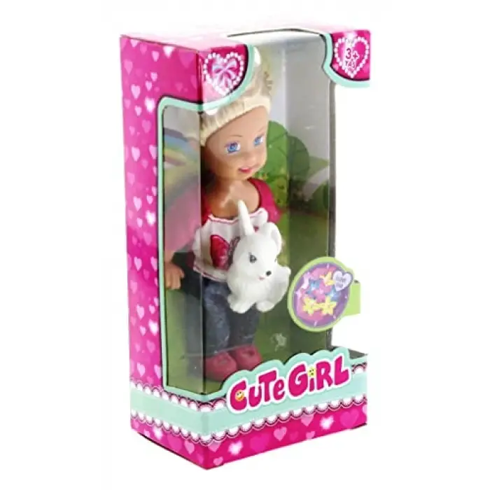 Tavşan Figürlü Sarışın Mini Bebek