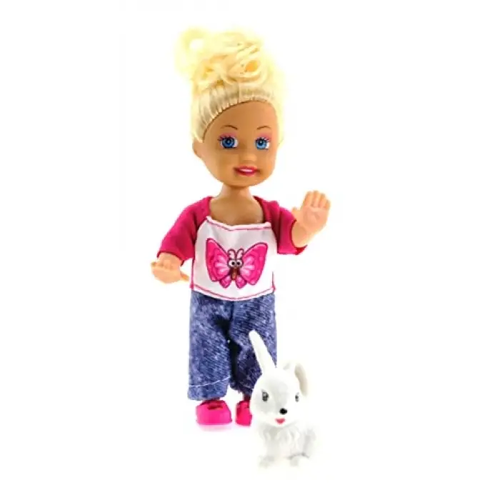 Tavşan Figürlü Sarışın Mini Bebek
