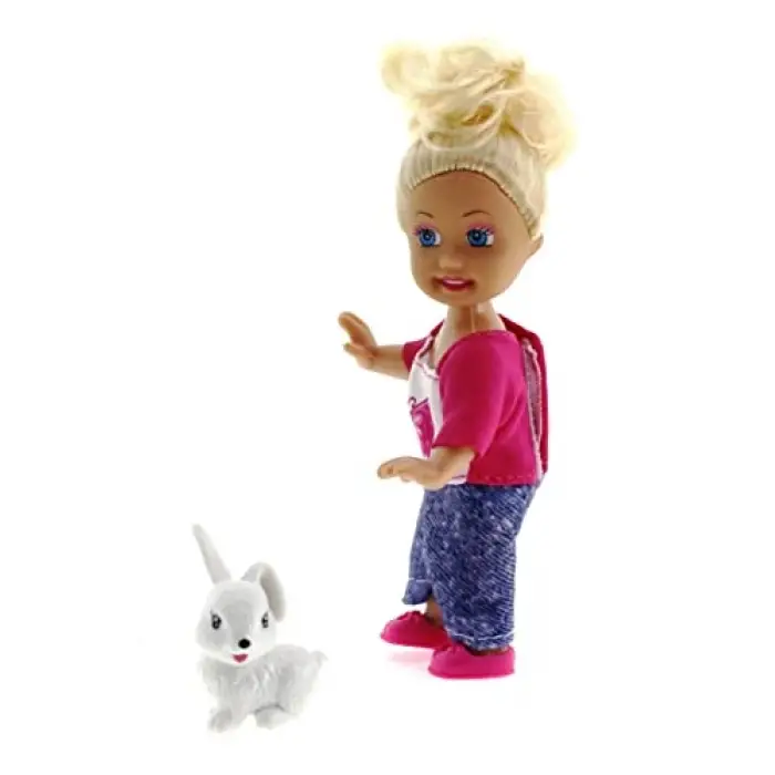 Tavşan Figürlü Sarışın Mini Bebek