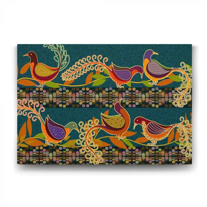 Tavus Kuşu Motif Tablosu - 140x100cm