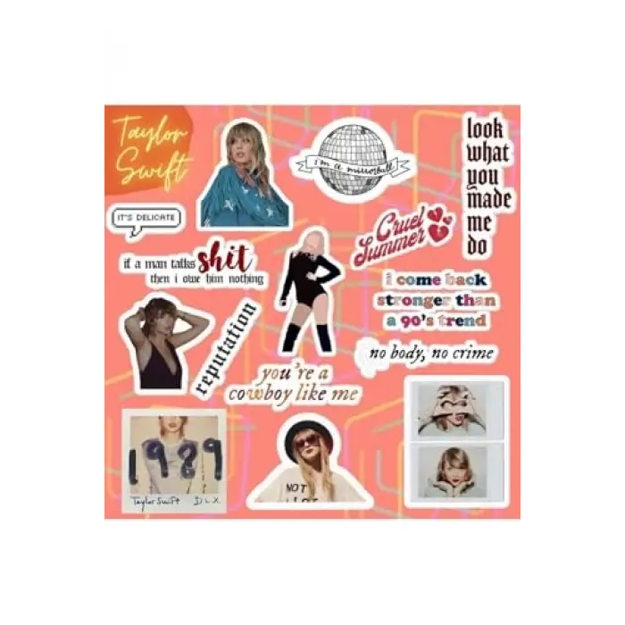 Taylor Swift Sticker Seti | Laptop Notebook Telefon Etiket