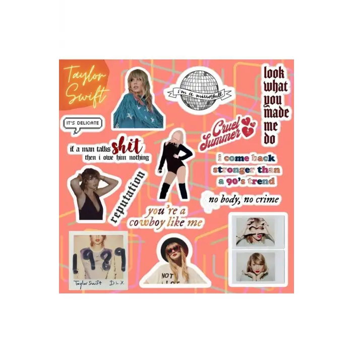 Taylor Swift Sticker Seti | Laptop Notebook Telefon Etiket