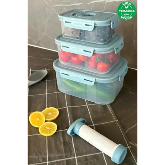 Taze Ürün Saklama Kabı, 3lü Set