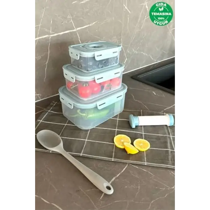 Taze Ürün Saklama Kabı, 3lü Set