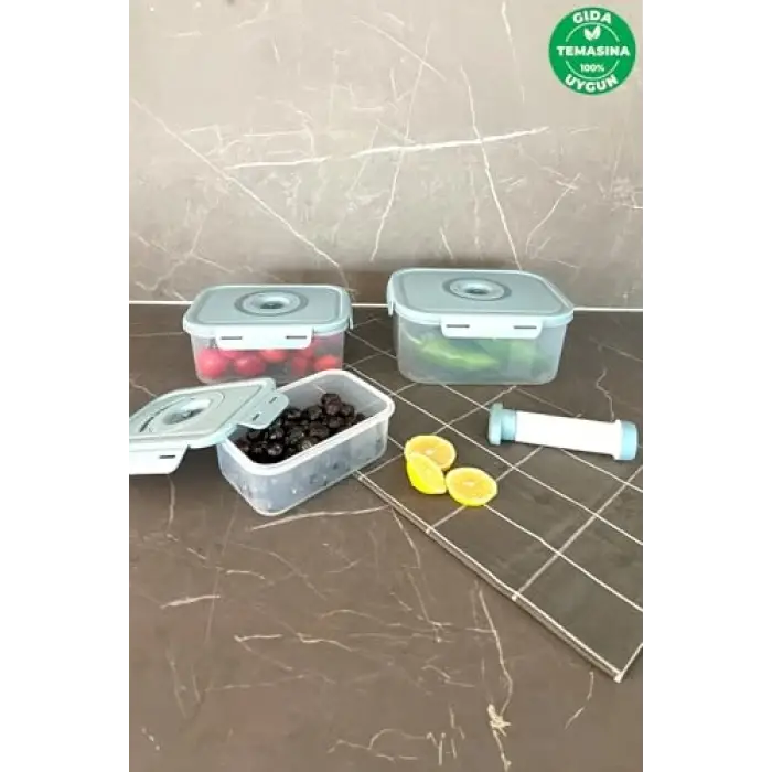 Taze Ürün Saklama Kabı, 3lü Set
