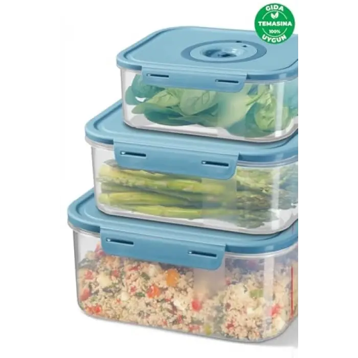 Taze Ürün Saklama Kabı, 3lü Set