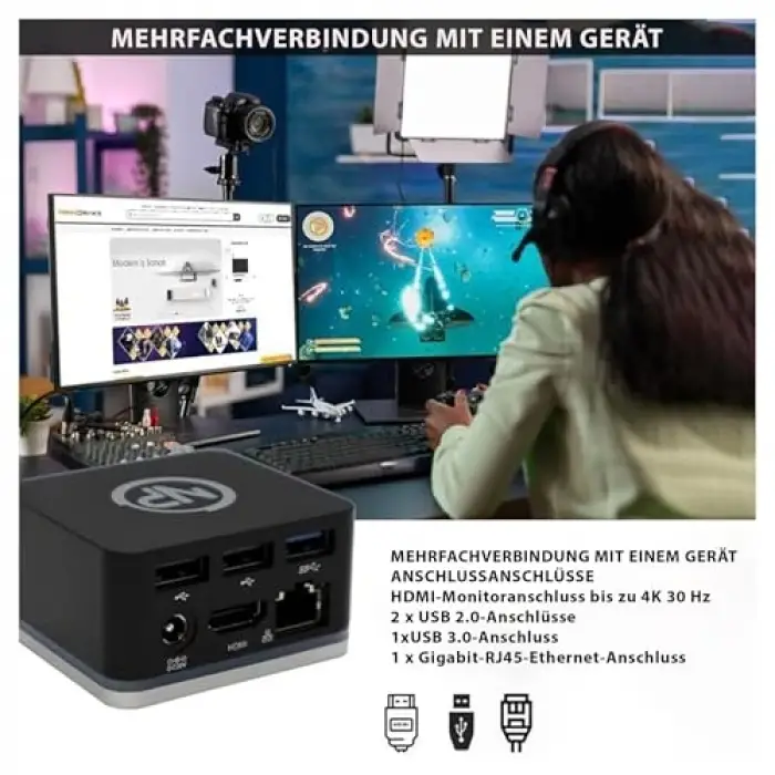Tcd-101 Mac Uyumlu 4k HDMI 3xUSB 45w PD Mini Docking Station