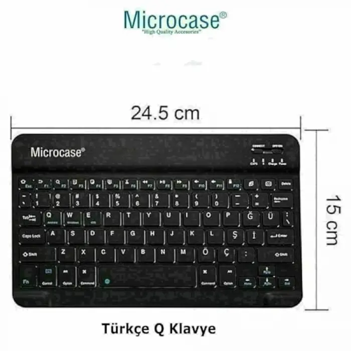 Tcl Tab 11 Gen 2 Tablet için Türkçe Bluetooth Klavye+Mouse+Tablet Standı-Siyah AL8126