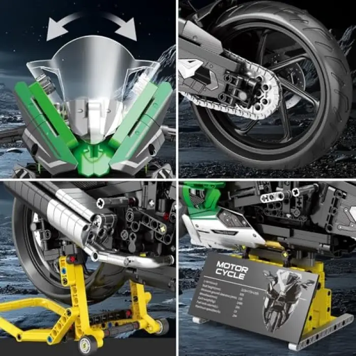Technic 570 Ninja H2 SX SE Motor Yaratıcı Yapı Blok Seti Building Blocks - 2088 Parça