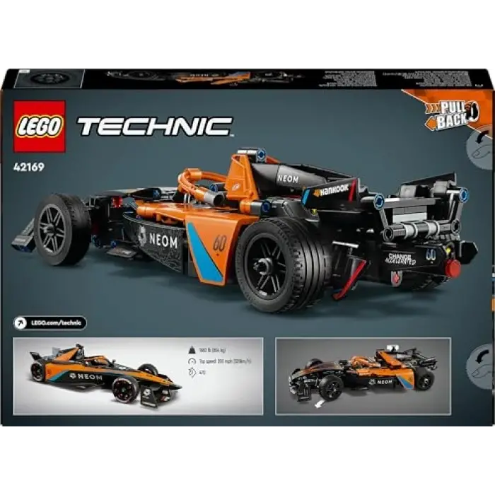 Technic Neom McLaren Formula E Yarış Arabası 42169-9 Yaş ve Üzeri, 452 Parça Yapım Seti