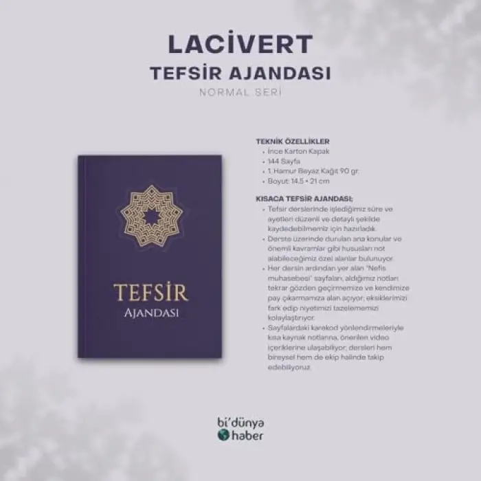Tefsir Ajandası (Normal Seri) (Lacivert)