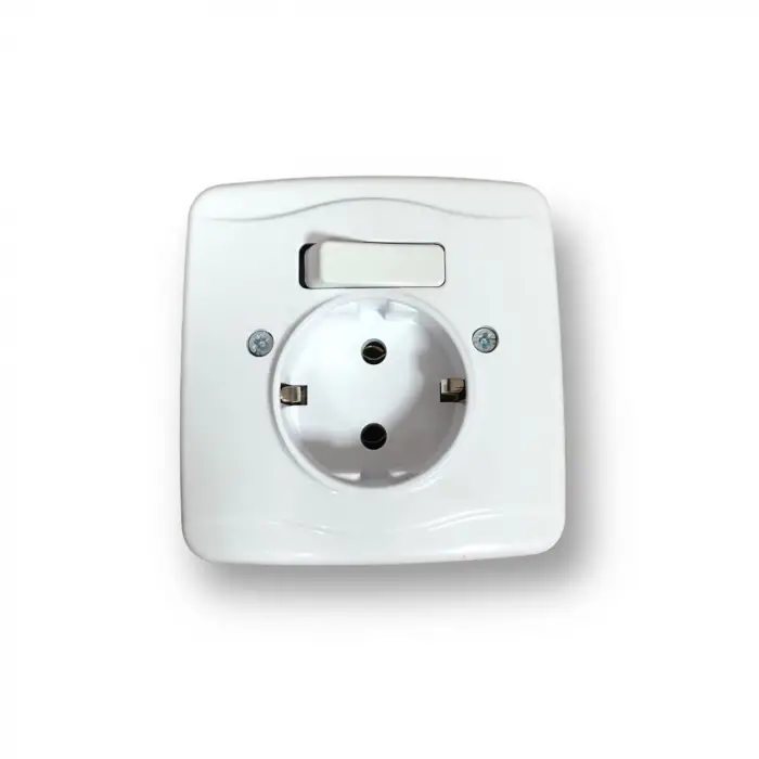 Tek-İş 524335 Priz Anahtarlı, Beyaz