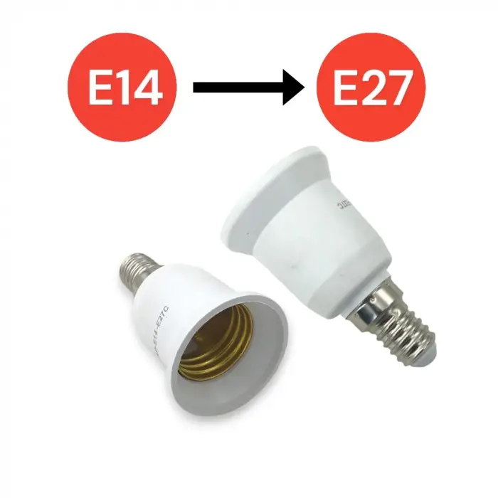 Tek-İş E14 den E27 e Dönüştürücü Duy - Pratik ve Güvenli Çözüm E27 To E14 Duy Dönüştürücü