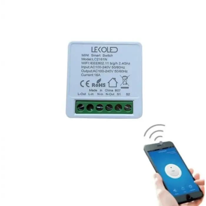 Tek kanallı akıllı WiFi anahtar rölesi, RF + Wıfı