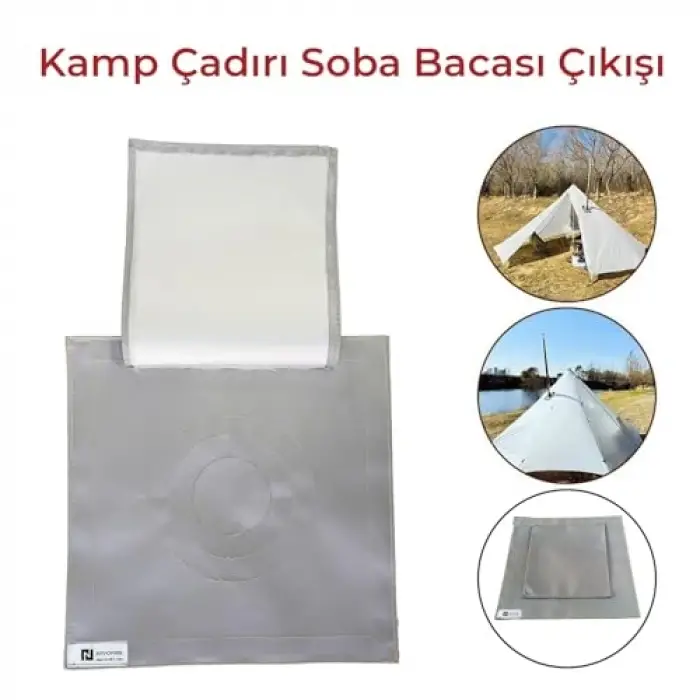 Tek Katlı Kamp Çadırı Sobası Baca Çıkışı 30x30 cm
