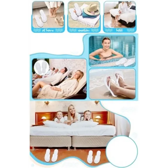 Tek Kullanımlık Spa ve Otel Pedikür Terliği, 150 Çift
