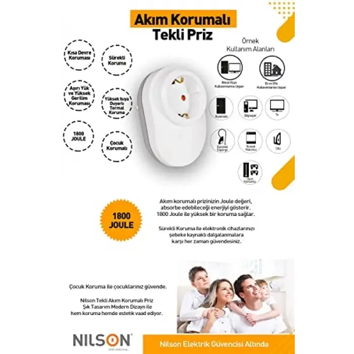 Tekli Akım Korumalı Priz