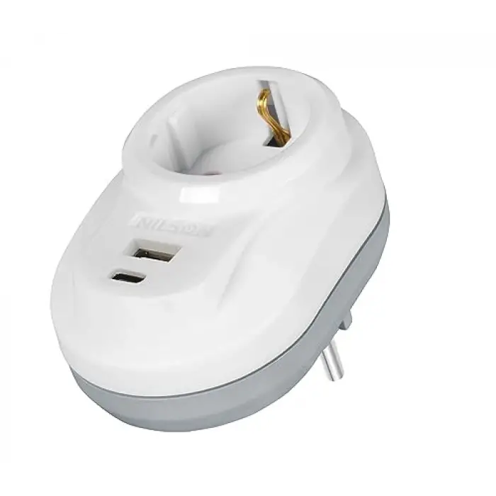 Tekli Akım Korumalı Priz USB + Type C Hızlı Şarj