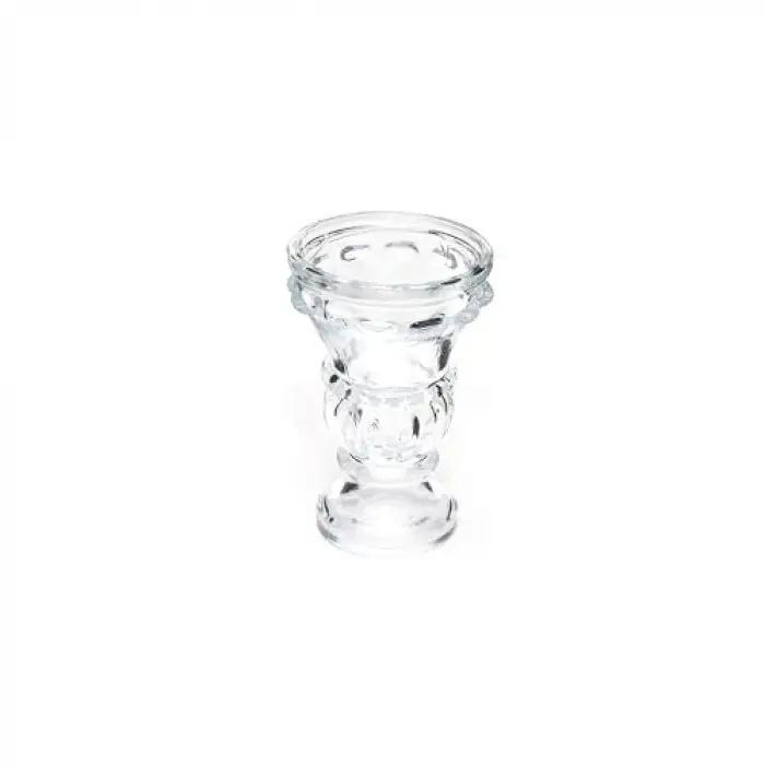 Tekli Kristal Cam Şamdan Mumluk