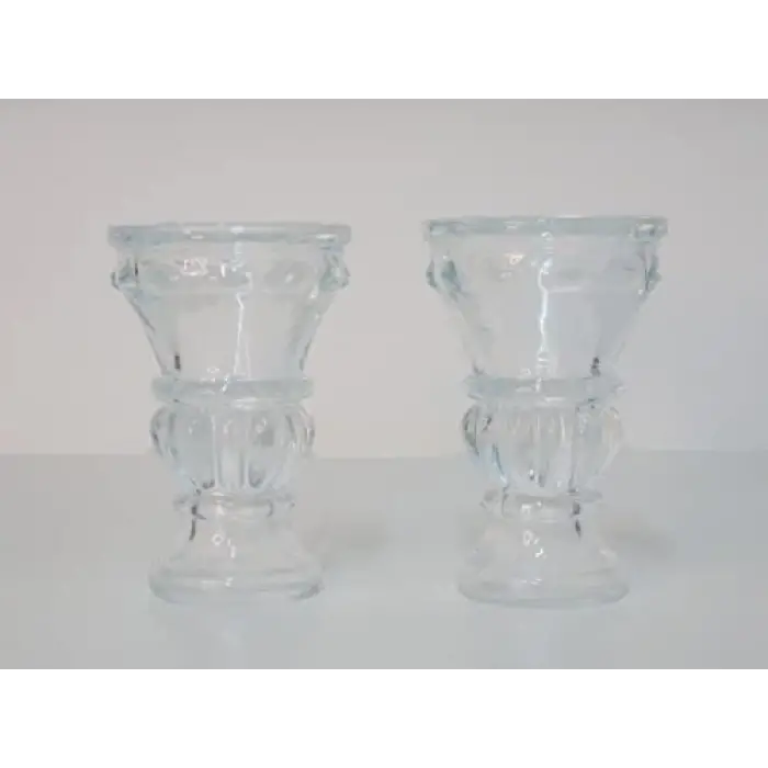 Tekli Kristal Cam Şamdan Mumluk