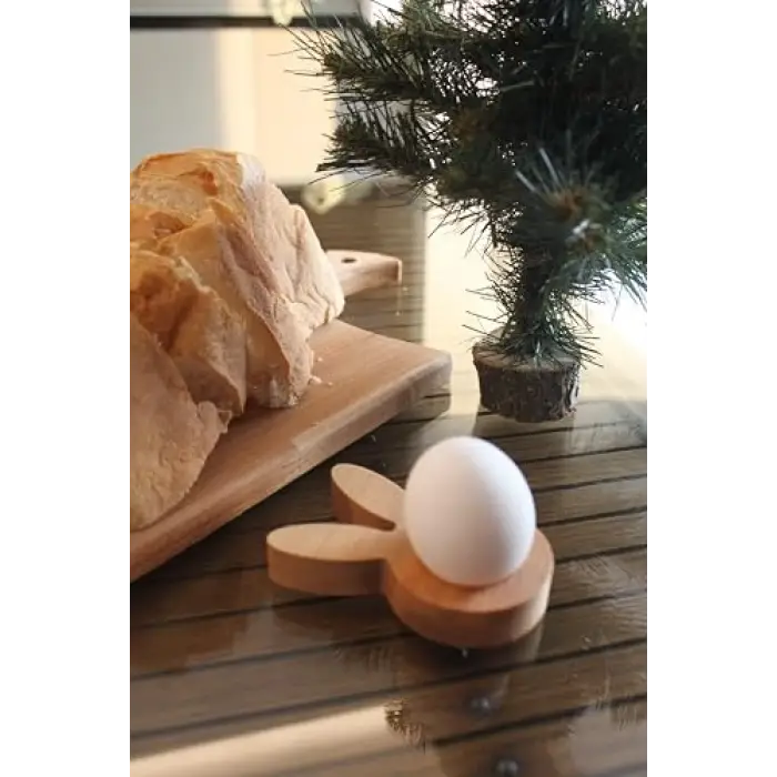 Tekli Tavşan Figürlü Ahşap Yumurtalık, Sofra Sunumu
