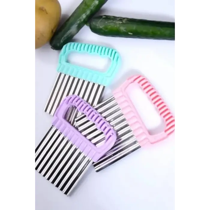 Tekli tırtıklı patates cips dilimleme aparatı