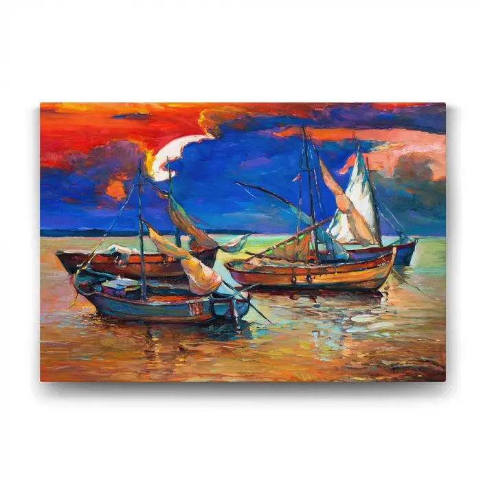 Tekneler Reprodüksiyon Tablo, 100x70 cm