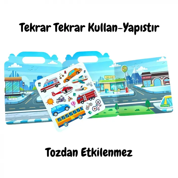 Tekrar Tekrar Kullanılabilen İlk Sticker Kitabım Vehicles