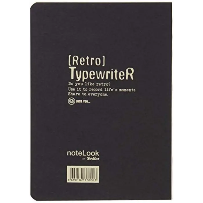 Tekstil Kapak Typewriter 32K Multi White Defter