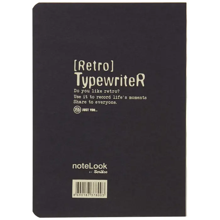Tekstil Kapak Typewriter 32K Multi White Defter