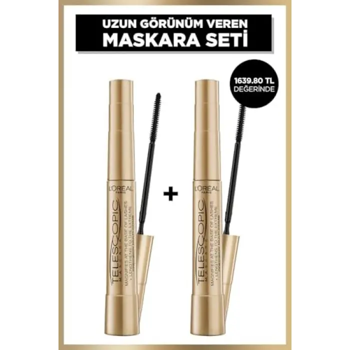 Telescopic Siyah Maskara 2li Set