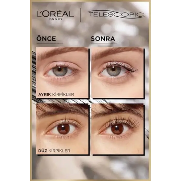 Telescopic Siyah Maskara 2li Set
