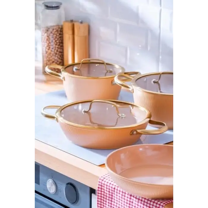 Tencere, Ultimate Pro 7 Parça Seti Rosegold Bft-06764