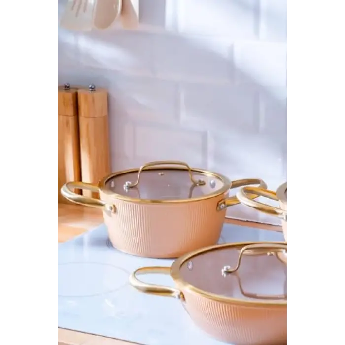 Tencere, Ultimate Pro 7 Parça Seti Rosegold Bft-06764