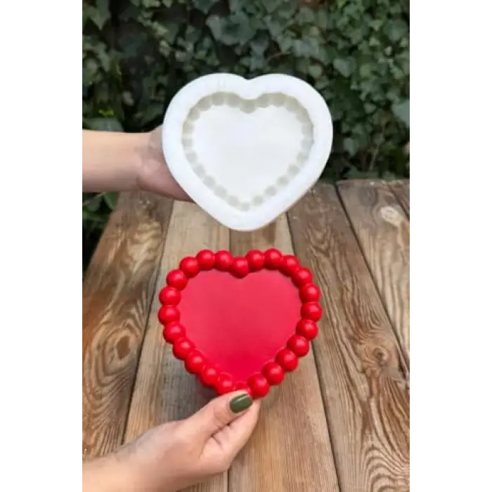 Tepsi, Bubble Kalp Silikon Kalıbı