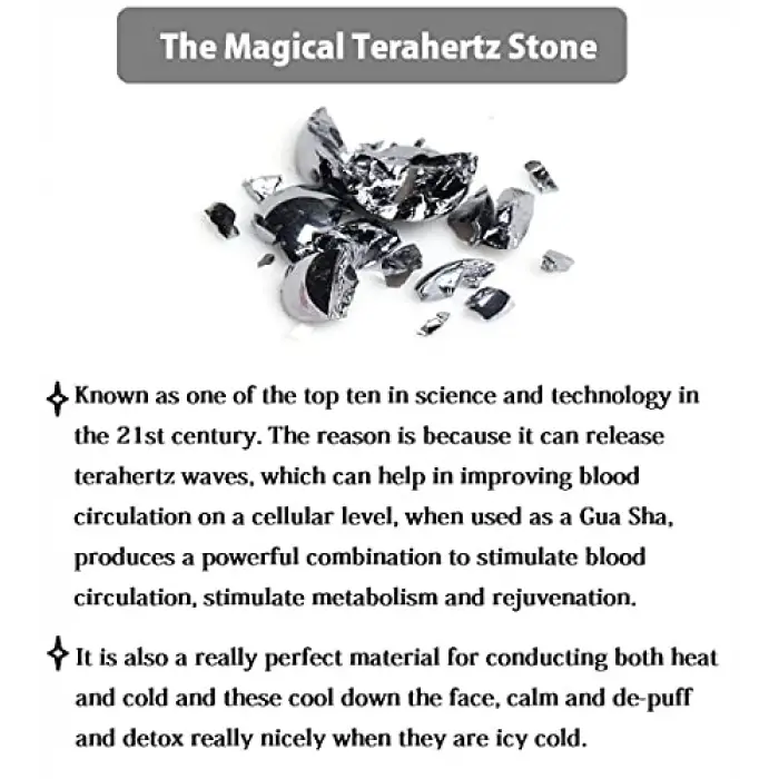 Terahertz Taş Gua Sha Kazıma Araçları Yüz Gua Sha