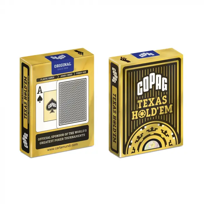 Texas Holdem Gold Jumbo Endeks Oyun Kartları, Siyah