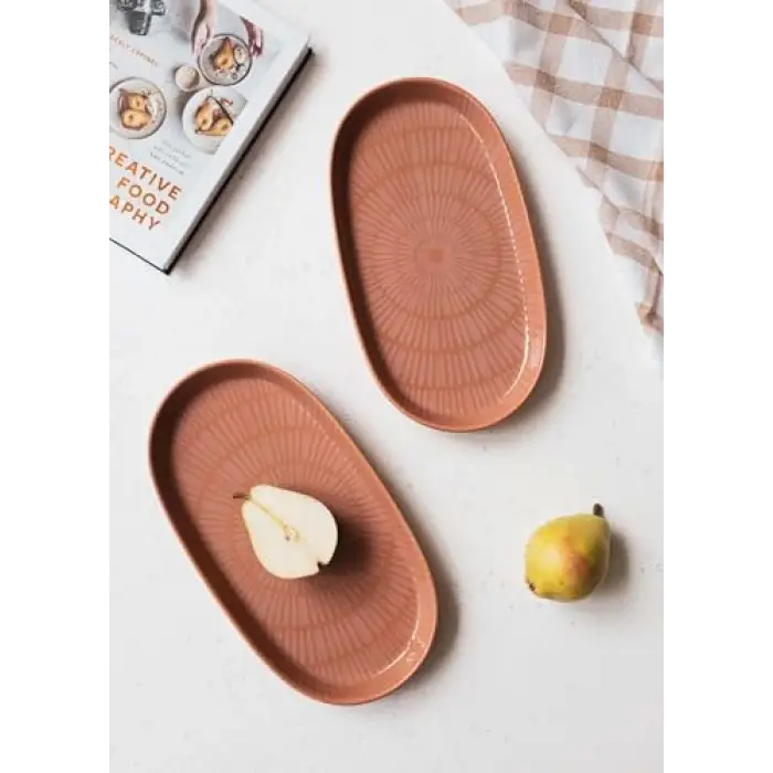 The Mia Noon Oval Servis 2li Somon 29 cm