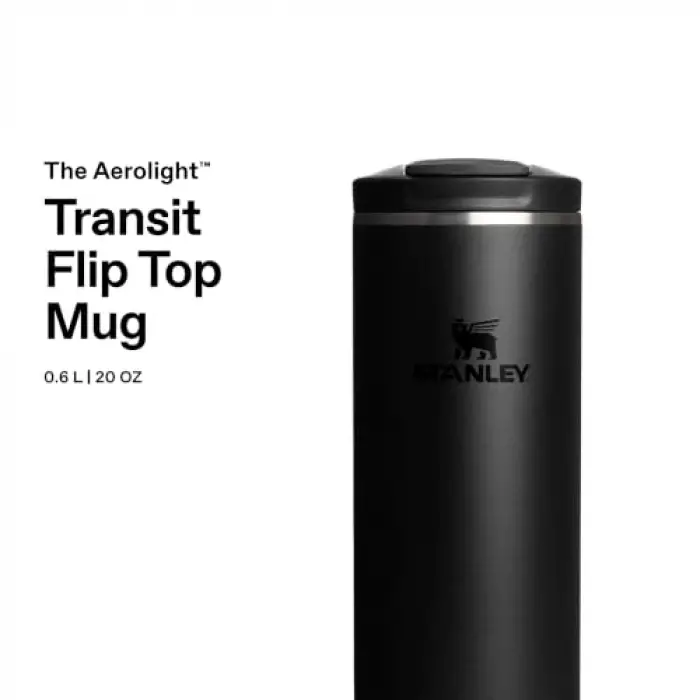 The Transit FlipTop Siyah 2.0 Paslanmaz Çelik Termos 0.60 L