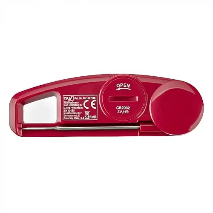Thermo Jack katlanır problu dijital termometre, bordo