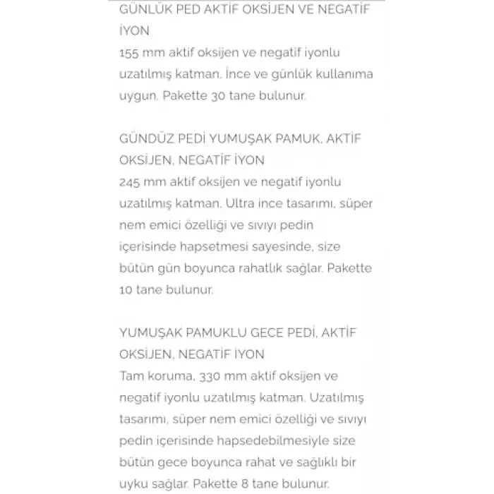 Tiens Hijyenik Ped Set