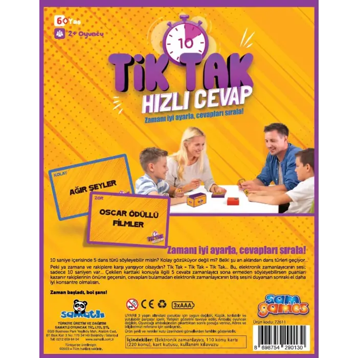 Tik Tak Hızlı Cevap, Çok Renkli