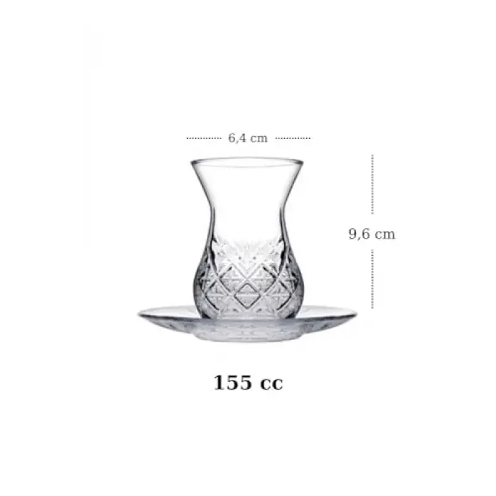 Timeless 24 Parça Çay & Çerezlik & Ayaklı Bardak Seti US02165